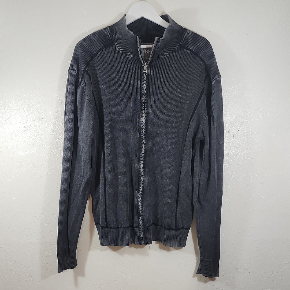 BKE Mineral Wash Zip Up Mock Neck Cardigan Size XL